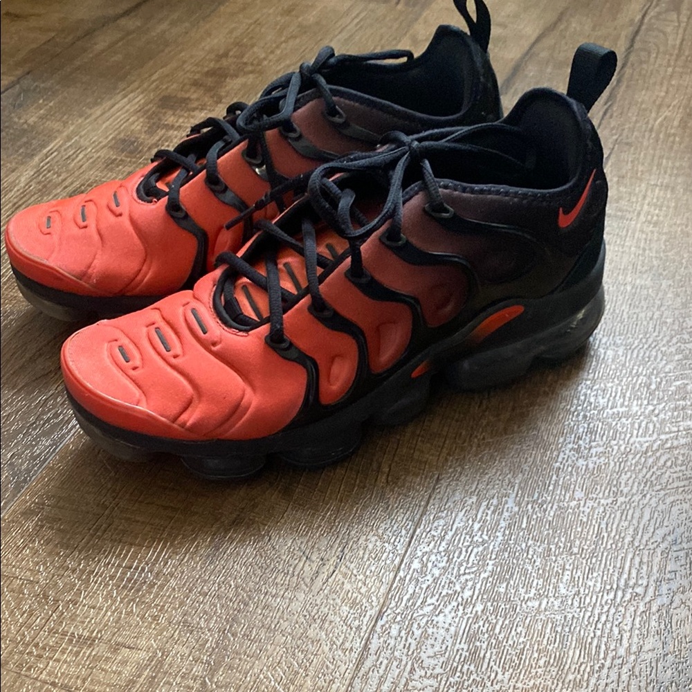 Kids Red and Black Nike Sneakers